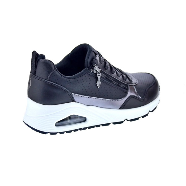 Zapatillas Skechers zapatos Mujer modelo Uno Metallic Sliders Negro Elástico