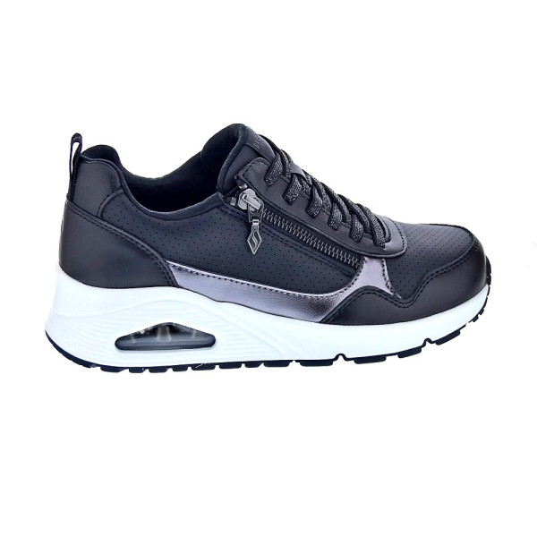 Zapatillas Skechers zapatos Mujer modelo Uno Metallic Sliders Negro Elástico