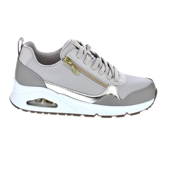 Zapatillas Skechers zapatos Mujer modelo Uno Metallic Sliders Beige Elástico