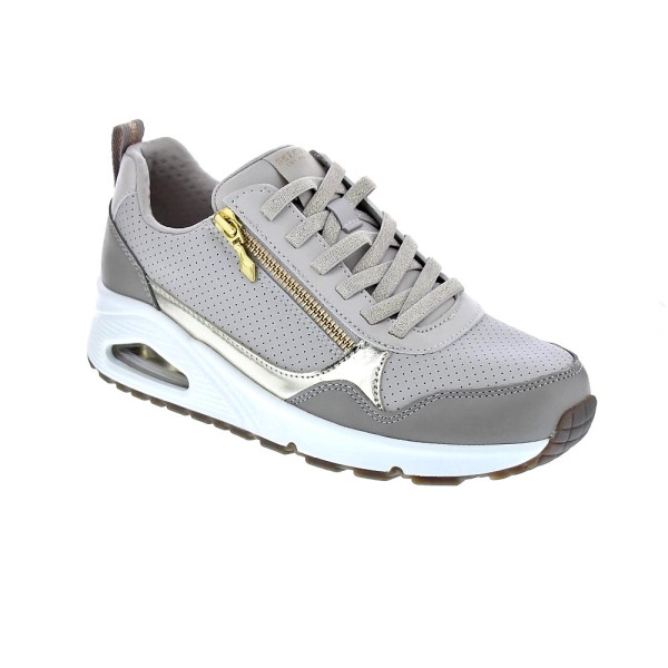 Zapatillas Skechers zapatos Mujer modelo Uno Metallic Sliders Beige Elástico