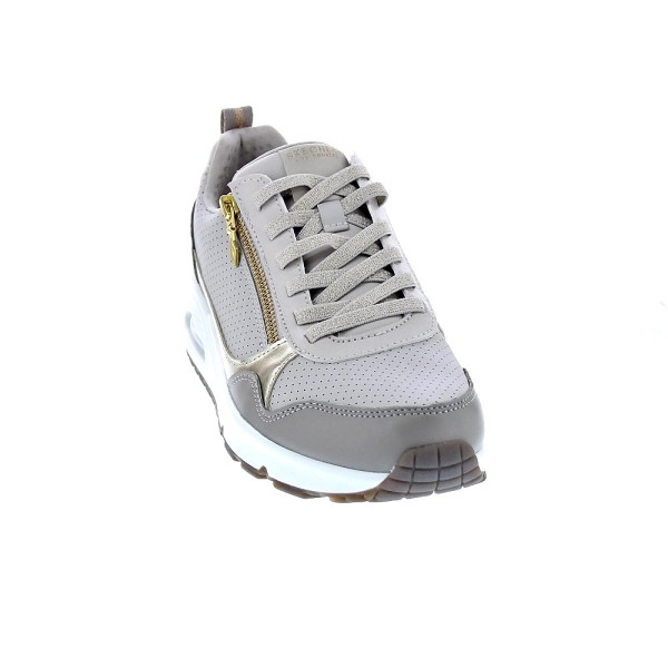 Zapatillas Skechers zapatos Mujer modelo Uno Metallic Sliders Beige Elástico