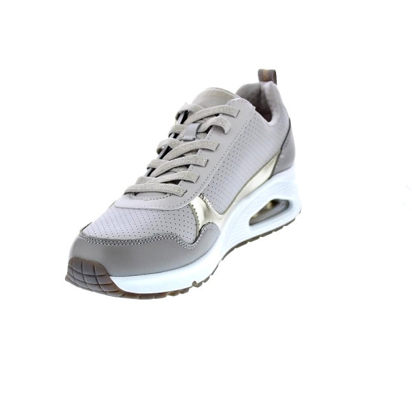 Zapatillas Skechers zapatos Mujer modelo Uno Metallic Sliders Beige Elástico