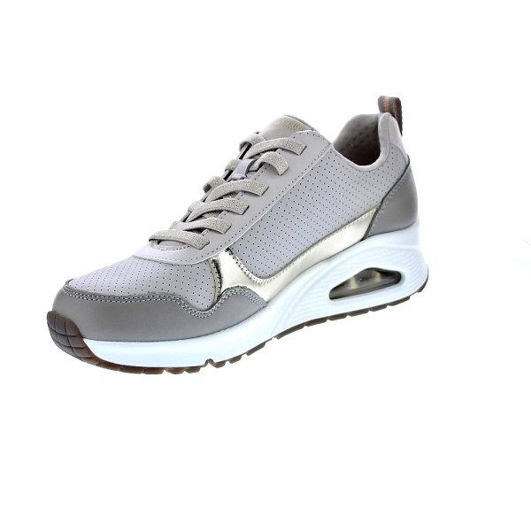 Zapatillas Skechers zapatos Mujer modelo Uno Metallic Sliders Beige Elástico