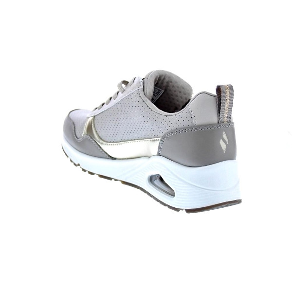 Zapatillas Skechers zapatos Mujer modelo Uno Metallic Sliders Beige Elástico