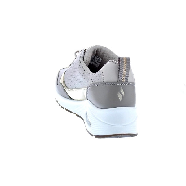 Zapatillas Skechers zapatos Mujer modelo Uno Metallic Sliders Beige Elástico