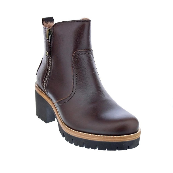 Botines Panama Jack zapatos Mujer modelo Pauline B15 Marrón Cremallera