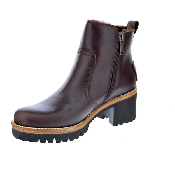 Botines Panama Jack zapatos Mujer modelo Pauline B15 Marrón Cremallera