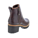 Botines Panama Jack zapatos Mujer modelo Pauline B15 Marrón Cremallera