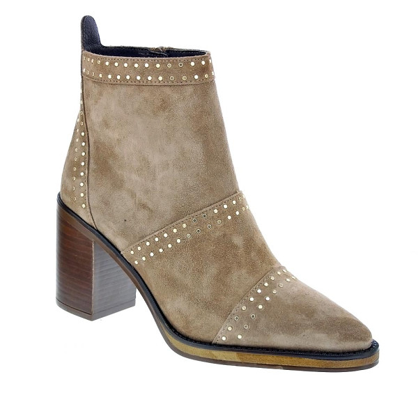 Botines Alpe zapatos Mujer modelo 54491109 Beige Cremallera