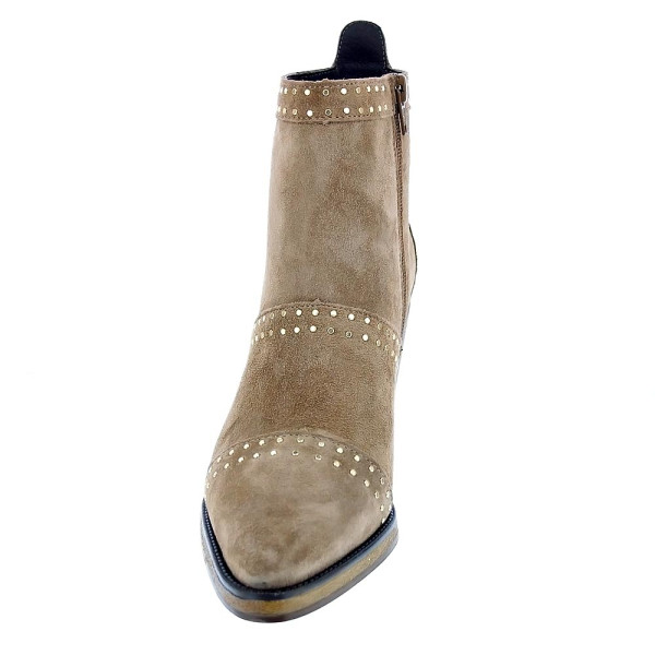 Botines Alpe zapatos Mujer modelo 54491109 Beige Cremallera