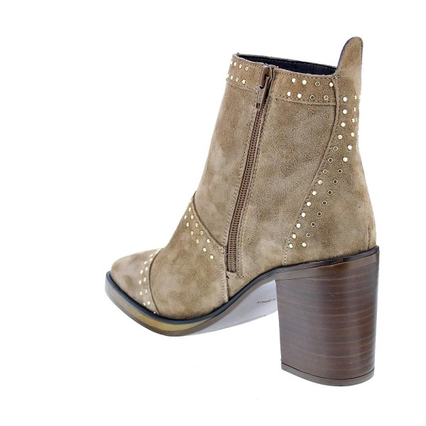 Botines Alpe zapatos Mujer modelo 54491109 Beige Cremallera