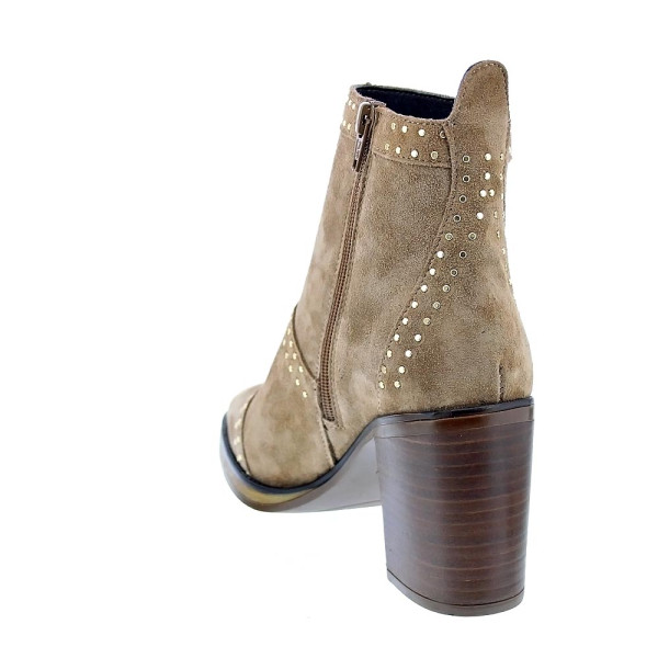 Botines Alpe zapatos Mujer modelo 54491109 Beige Cremallera