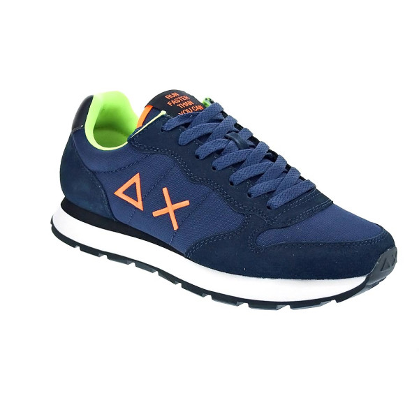 Zapatillas Sun68 AX zapatos Hombre modelo Tom Fluo Azul Cordón
