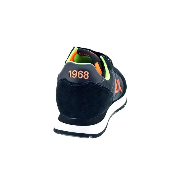 Zapatillas Sun68 AX zapatos Hombre modelo Tom Fluo Negro Cordón
