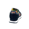 Zapatillas Sun68 AX zapatos Hombre modelo Tom Fluo Negro Cordón