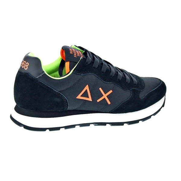 Zapatillas Sun68 AX zapatos Hombre modelo Tom Fluo Negro Cordón