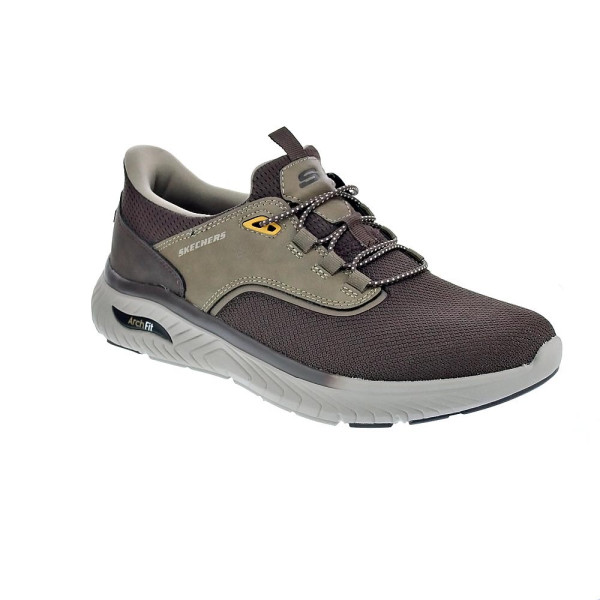 Zapatillas Skechers zapatos Hombre modelo Slipins Arch Fit Crosser Marrón 