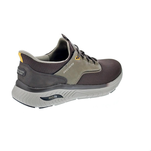 Zapatillas Skechers zapatos Hombre modelo Slipins Arch Fit Crosser Marrón 