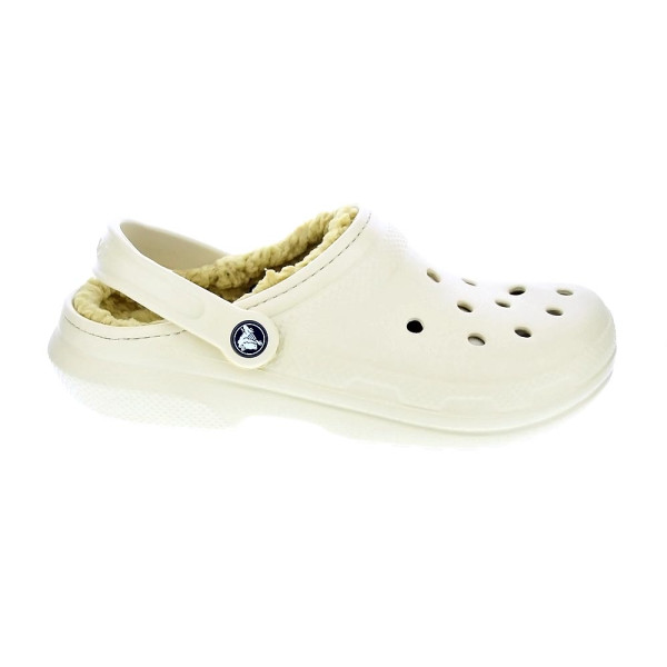 Zuecos Crocs zapatos Mujer modelo Classic Lined Clog Beige 