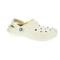 Zuecos Crocs zapatos Mujer modelo Classic Lined Clog Beige 
