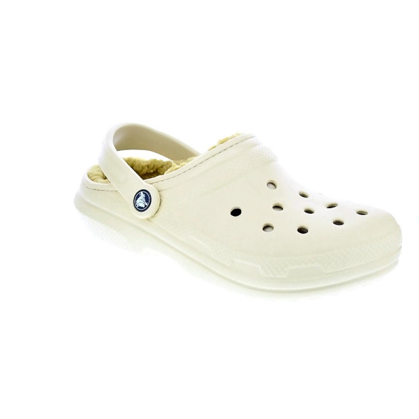 Zuecos Crocs zapatos Mujer modelo Classic Lined Clog Beige 