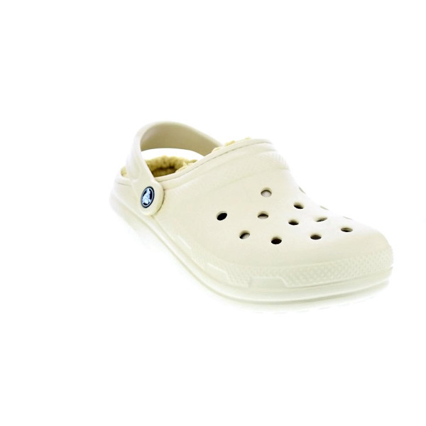 Zuecos Crocs zapatos Mujer modelo Classic Lined Clog Beige 