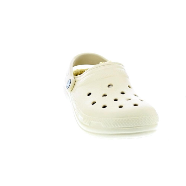 Zuecos Crocs zapatos Mujer modelo Classic Lined Clog Beige 