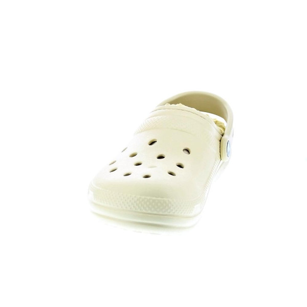 Zuecos Crocs zapatos Mujer modelo Classic Lined Clog Beige 