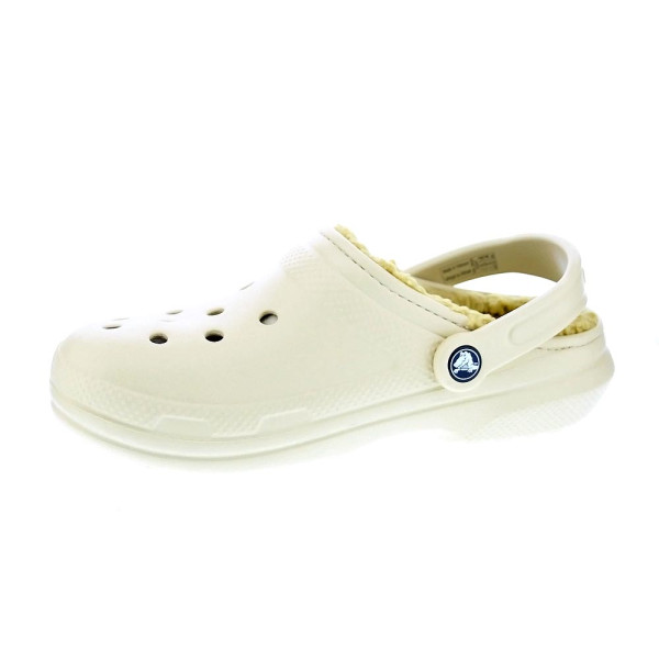 Zuecos Crocs zapatos Mujer modelo Classic Lined Clog Beige 