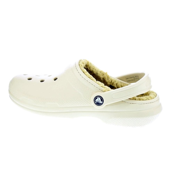 Zuecos Crocs zapatos Mujer modelo Classic Lined Clog Beige 