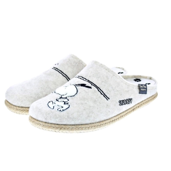 Pantuflas Toni Pons zapatos Mujer modelo Snoopy Beige 