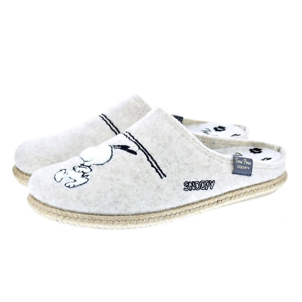 Pantuflas Toni Pons zapatos Mujer modelo Snoopy Beige 