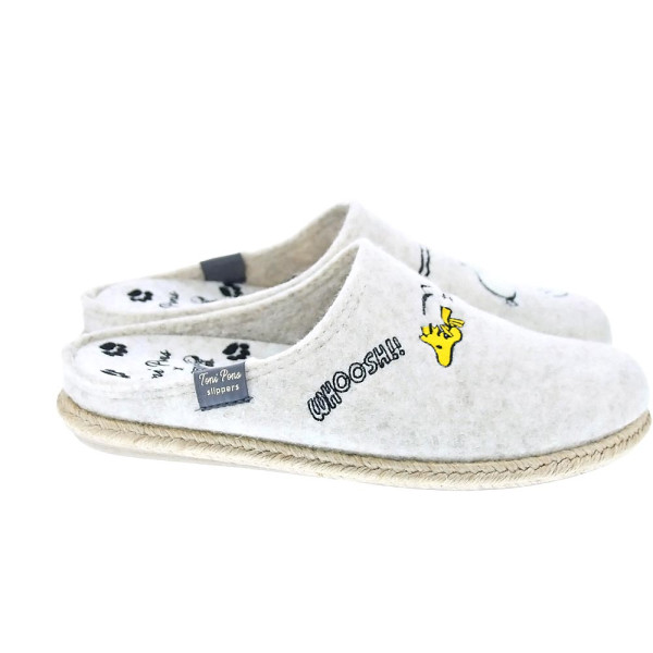 Pantuflas Toni Pons zapatos Mujer modelo Snoopy Beige 