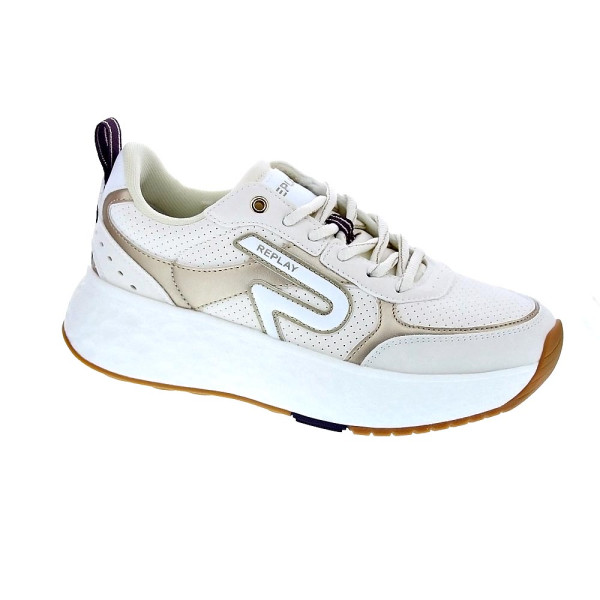 Zapatillas Replay zapatos Mujer modelo Sister Emeli Beige Cordón