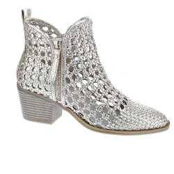 Botines Xti zapatos Mujer modelo 145267 Oro Cremallera 2