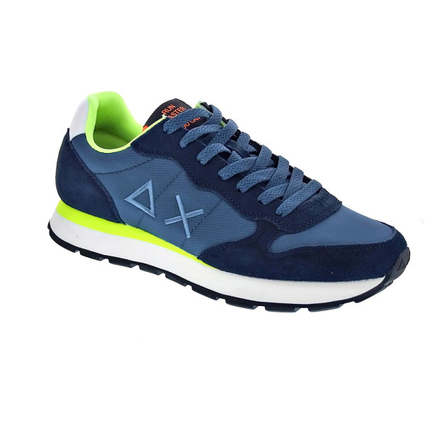 Zapatillas Sun68 AX zapatos Hombre modelo Tom Fluo Azul Cordón