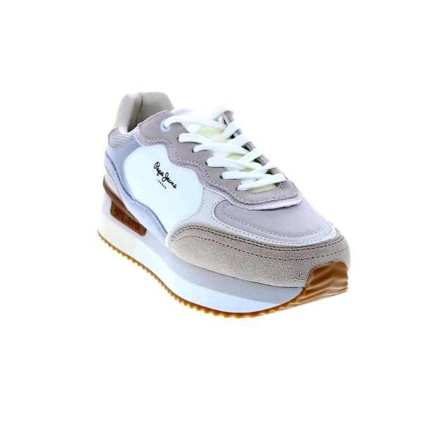 Zapatillas Pepe Jeans zapatos Mujer modelo Rusper Racer Beige Cordón