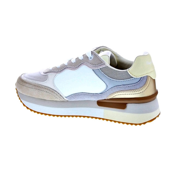 Zapatillas Pepe Jeans zapatos Mujer modelo Rusper Racer Beige Cordón