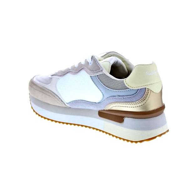 Zapatillas Pepe Jeans zapatos Mujer modelo Rusper Racer Beige Cordón