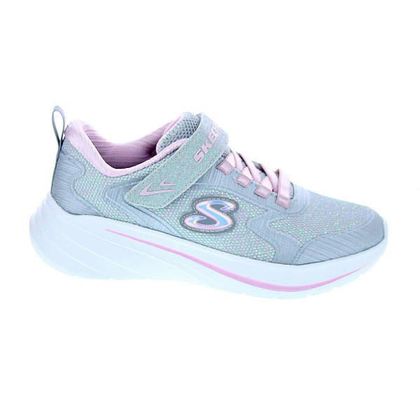 Zapatillas Skechers zapatos Niña modelo Wave 92 Gris Velcro