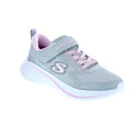 Zapatillas Skechers zapatos Niña modelo Wave 92 Gris Velcro