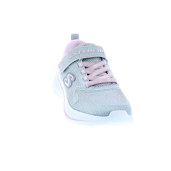 Zapatillas Skechers zapatos Niña modelo Wave 92 Gris Velcro