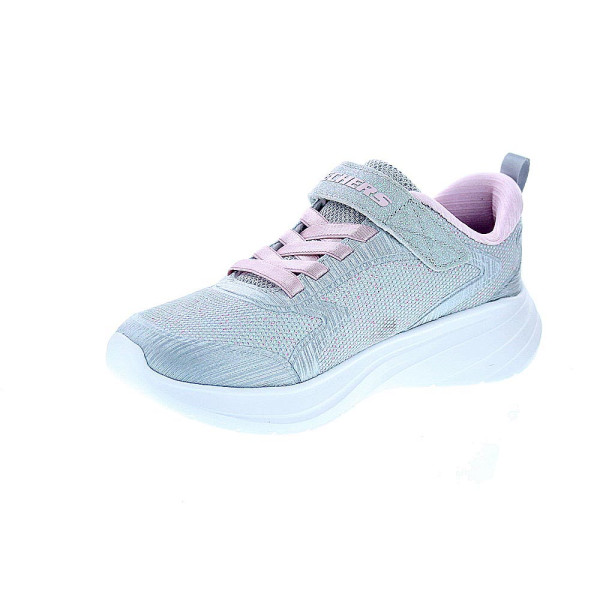 Zapatillas Skechers zapatos Niña modelo Wave 92 Gris Velcro