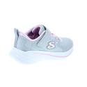 Zapatillas Skechers zapatos Niña modelo Wave 92 Gris Velcro