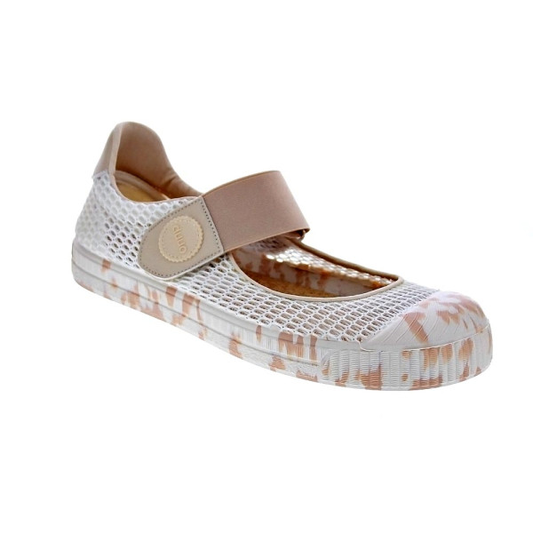 Bailarinas Duuo zapatos Mujer modelo Col Marie Barefoot Net 02 Beige Velcro