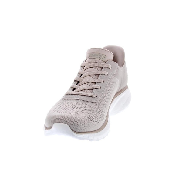 Zapatillas Skechers zapatos Mujer modelo Bobs Squad Slip-ins Beige Elástico
