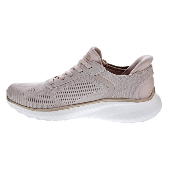 Zapatillas Skechers zapatos Mujer modelo Bobs Squad Slip-ins Beige Elástico