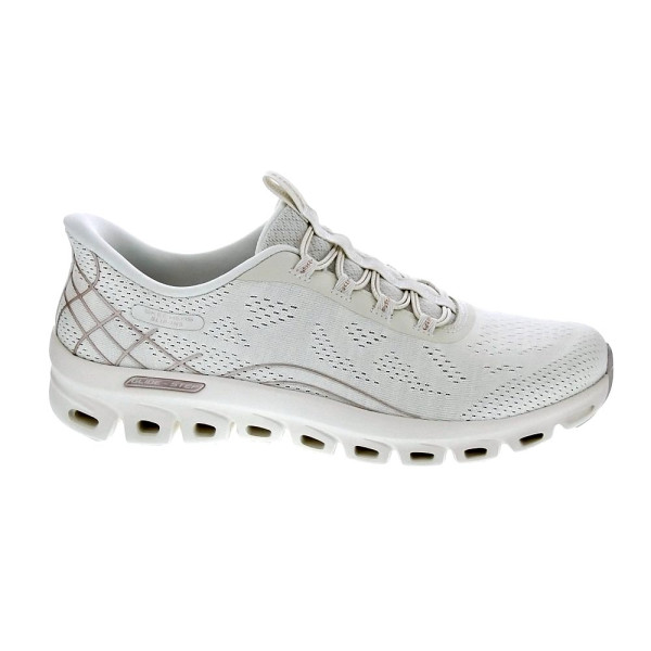 Zapatillas Skechers zapatos Mujer modelo Glide Step Slip-ins Beige Elástico