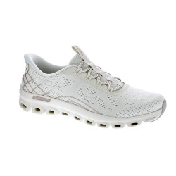 Zapatillas Skechers zapatos Mujer modelo Glide Step Slip-ins Beige Elástico 2