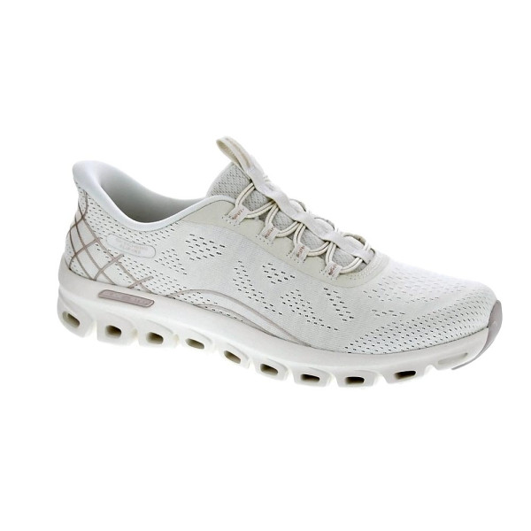 Zapatillas Skechers zapatos Mujer modelo Glide Step Slip-ins Beige Elástico